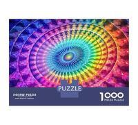Rompecabezas para Adolescentes 1000 Rainbow Fibonacci Mandala Rompecabezas para Adultos Juguetes De Bricolaje Análisis Y Lógica Ayudan A Ejercitar El Cerebro 52x38cm/1000pcs