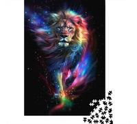 Rompecabezas para Adolescentes 1000 Rainbow Lion Art Print Rompecabezas DIY Juguetes Difícil Oferta Difícil como Regalos para Toda La Familia 52x38cm/1000pcs