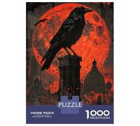 Rompecabezas para Adolescentes 1000 Raven and The Blood Moon Rompecabezas DIY Juguetes Difícil Oferta Difícil como Regalos para Toda La Familia 70x50cm/1000pcs