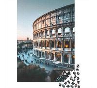 Rompecabezas para Adolescentes 1000 Roman Colosseum Sunset Rompecabezas DIY Juguetes Difícil Oferta Difícil como Regalos para Toda La Familia 52x38cm/1000pcs
