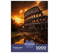 Rompecabezas para Adolescentes 1000 Roman Colosseum Sunset Rompecabezas para Adultos Juego Práctico Mejora La Memoria para Cumpleaños, Navidad 38x26cm/1000pcs