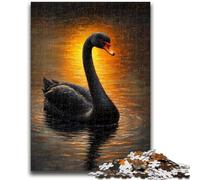 Rompecabezas para Adolescentes 1000 Rompecabezas Cisne Negro Entrena tu Cerebro y Tus Manos Interacción Entre Padres e Hijos para Mayores de 14 años 38x26cm