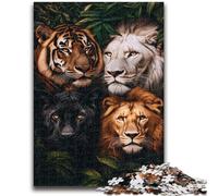 Rompecabezas para Adolescentes: 1000 Rompecabezas de Animales de la Selva Entrena tu Cerebro y Tus Manos Interacción Entre Padres e Hijos para Mayores de 14 años 38x26cm