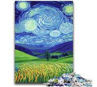 Rompecabezas para Adolescentes: 1000 Rompecabezas de Campos bajo el Cielo Nocturno, Juego desafiante y Familiar, Regalos de Amigo Secreto, 50x75cm