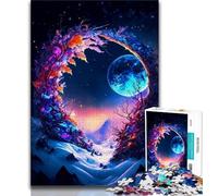 Rompecabezas para Adolescentes: 1000 Rompecabezas de La Luna Misteriosa para Adultos para aliviar el estrés Pasar el rato en casa interacción Entre Padres e Hijos 38x26cm