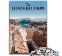 Rompecabezas para Adolescentes: 1000 Rompecabezas para Adultos con la Visita a la Presa Hoover, para aliviar el estrés, Pasar el rato en casa e interactuar Entre Padres e Hijos (26x38cm)