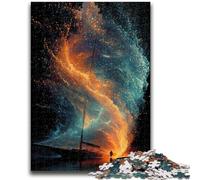 Rompecabezas para Adolescentes: 1000 Rompecabezas: Un pequeño Barco en la Galaxia Entrena tu Cerebro y Tus Manos Interacción Entre Padres e Hijos para Mayores de 14 años 50x75cm