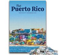 Rompecabezas para Adolescentes 1000 Rompecabezas Visita Puerto Rico Ayuda al Cerebro a Ejercitar Juguetes Adictivos para Cultivar la Paciencia Apto para Parejas (tamaño 50x75cm)