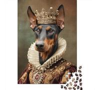 Rompecabezas para Adolescentes 1000 Royal Dog Portrait Art-2 Rompecabezas DIY Juguetes Difícil Oferta Difícil como Regalos para Toda La Familia 70x50cm/1000pcs