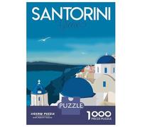 Rompecabezas para Adolescentes 1000 Santorini Greece Rompecabezas DIY Juguetes Difícil Oferta Difícil como Regalos para Toda La Familia 52x38cm/1000pcs