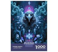 Rompecabezas para Adolescentes 1000 Sapphire Raven Stonimal Rompecabezas para Adultos Juguete Decoración De Pared Alivia El Estrés Ayuda A Ejercitar El Cerebro 70x50cm/1000pcs