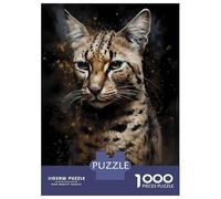 Rompecabezas para Adolescentes 1000 Savannah Cat Darling Rompecabezas para Adultos Juguete Decoración De Pared Alivia El Estrés Ayuda A Ejercitar El Cerebro 38x26cm/1000pcs