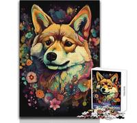Rompecabezas para Adolescentes: 1000 Shiba Hippie, Vacaciones en casa, Juegos Familiares para Matar el Tiempo, Gran Regalo (tamaño 38x26cm)