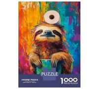 Rompecabezas para Adolescentes 1000 Sloth's Colorful Day Rompecabezas para Adultos Juguete Decoración De Pared Alivia El Estrés Ayuda A Ejercitar El Cerebro 70x50cm/1000pcs