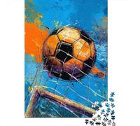 Rompecabezas para Adolescentes 1000 Soccer Ball in Goal Rompecabezas para Adolescentes Juego De Ingenio Decoración De Pared Regalos Y Cumpleaños Únicos 70x50cm/1000pcs