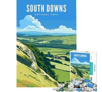 Rompecabezas para Adolescentes 1000 South Downs National Park para Juego Educativo desafío Juguete Juego Imposible Ideas para Regalos de cumpleaños (tamaño 38x26cm)