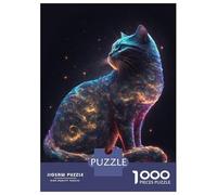 Rompecabezas para Adolescentes 1000 Space Is Wild Cat Galaxies Rompecabezas para Adultos Juegos Divertidos Regalos para Mujeres Ayuda A Ejercitar El Cerebro 70x50cm/1000pcs