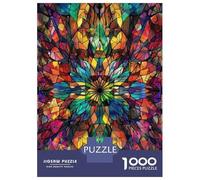 Rompecabezas para Adolescentes 1000 Stained Glass Pattern Rompecabezas para Adultos Juego Práctico Patrón De Ensamblaje Oferta como Regalos para Toda La Familia 70x50cm/1000pcs