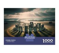 Rompecabezas para Adolescentes 1000 Stonehenge Ancient Wonders of The World Rompecabezas para Adultos Juego De Ingenio Carrera De Velocidad De Manos para Cumpleaños, Navidad 70x50cm/1000pcs
