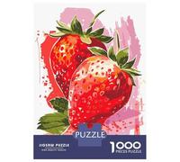 Rompecabezas para Adolescentes 1000 Strawberry Illustration Rompecabezas para Adultos Juguete Decoración De Pared Alivia El Estrés Ayuda A Ejercitar El Cerebro 70x50cm/1000pcs