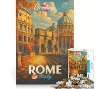 Rompecabezas para Adolescentes 1000 Sueños Retro Urbanos Roma, Juegos de relajación, Interacción Entre Padres e Hijos, Regalos de cumpleaños y únicos 38x26cm