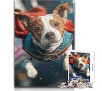 Rompecabezas para Adolescentes 1000 Superhéroes Perros Juego Desafío Único Desafío Difícil Regalos de Cumpleaños Tamaño 38x26cm
