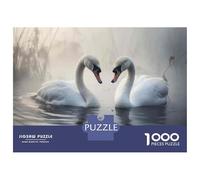 Rompecabezas para Adolescentes 1000 Swans on The Lake-2 Rompecabezas para Adultos Juego Práctico Mejora La Memoria para Cumpleaños, Navidad 70x50cm/1000pcs