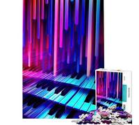 Rompecabezas para Adolescentes 1000 Teclas de Piano Neon Sonata para Juego Educativo Juguete desafiante Juego Imposible Ideas para Regalos de cumpleaños (tamaño 38x52cm)