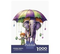 Rompecabezas para Adolescentes 1000 The Boy and Elephant Rompecabezas para Adultos Juguetes Antiestrés Regalos para Mujeres Oferta como Regalos para Toda La Familia 70x50cm/1000pcs
