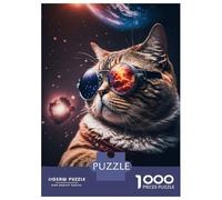 Rompecabezas para Adolescentes 1000 The Cosmic Cat Mander Rompecabezas para Adultos Juegos Divertidos Regalos para Mujeres Ayuda A Ejercitar El Cerebro 52x38cm/1000pcs