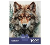 Rompecabezas para Adolescentes 1000 The Gaze of An Angry Wolf Rompecabezas para Adultos Juguetes De Bricolaje Análisis Y Lógica Ayudan A Ejercitar El Cerebro 70x50cm/1000pcs