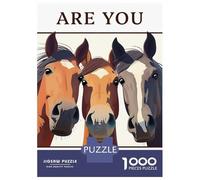 Rompecabezas para Adolescentes 1000 The Horse Bathroom Invasion Rompecabezas para Adultos Juegos Relajantes Decoración Perfecta Cumpleaños 38x26cm/1000pcs
