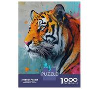 Rompecabezas para Adolescentes 1000 The Royal Tiger Rompecabezas para Adultos Juego Práctico Patrón De Ensamblaje Oferta como Regalos para Toda La Familia 38x26cm/1000pcs