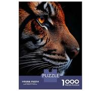 Rompecabezas para Adolescentes 1000 Tiger Portrait Close-Up Poster, Picture, Metal Print, Paint by Creed Rompecabezas para Adultos Juegos Relajantes Decoración Perfecta Cumpleaños