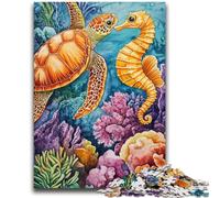 Rompecabezas para Adolescentes: 1000 Tortugas y caballitos de mar para Mayores de 14 años, Juego de ingenio, Adultos y Adolescentes, 26x38cm