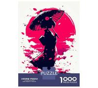 Rompecabezas Para Adolescentes 1000 Traditional Japanese Woman Under The Sakura Moon Rompecabezas Para Adultos Juego Práctico Patrón De Ensamblaje Oferta Como Regalos Para Toda La Familia 52x38cm/1000