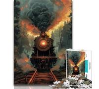 Rompecabezas para Adolescentes: 1000 Trenes de Vapor 1000 Piezas Ideal para la interacción Entre Padres e Hijos 75x50cm
