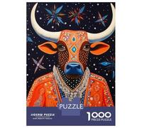 Rompecabezas para Adolescentes 1000 Tribal Animal 13 Bull Rompecabezas para Adultos Juguetes Antiestrés Regalos para Mujeres Oferta como Regalos para Toda La Familia 70x50cm/1000pcs