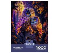 Rompecabezas para Adolescentes 1000 Two Owls Cuddle in Tree Rompecabezas para Adultos Juguete Decoración De Pared Alivia El Estrés Ayuda A Ejercitar El Cerebro 38x26cm/1000pcs