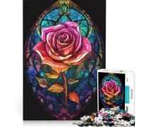 Rompecabezas para Adolescentes 1000 Una oda a Las Rosas Rojas, Juegos relajantes, decoración artística para el hogar, Ideal para Decorar el Escritorio 38x52cm