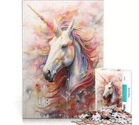 Rompecabezas para Adolescentes 1000 Unicornios Caminando sobre Pintura Juegos relajantes interacción Entre Padres e Hijos Regalos de cumpleaños 38x52cm