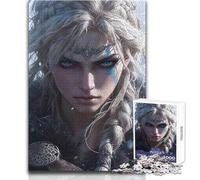 Rompecabezas para Adolescentes: 1000 Valkyrie Warrior Portrait, Vacaciones en casa, Juegos Familiares, Gran Regalo (tamaño 38x26cm)