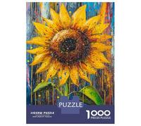 Rompecabezas para Adolescentes 1000 Vibrant Sunflower Artwork-1 Rompecabezas para Adultos Juguete Decoración De Pared Alivia El Estrés Ayuda A Ejercitar El Cerebro 52x38cm/1000pcs
