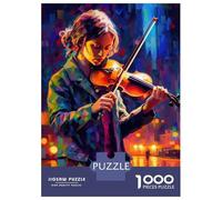 Rompecabezas para Adolescentes 1000 Violinist in The City Rompecabezas para Adultos Juego Práctico Patrón De Ensamblaje Oferta como Regalos para Toda La Familia 70x50cm/1000pcs