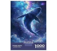 Rompecabezas para Adolescentes 1000 Whale in Space with Polar Bear Rompecabezas para Adultos Juego Práctico Patrón De Ensamblaje Oferta como Regalos para Toda La Familia 70x50cm/1000pcs