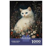 Rompecabezas para Adolescentes 1000 Whiskered Serenity in Bloom -3 Rompecabezas para Adultos Juego Práctico Patrón De Ensamblaje Oferta como Regalos para Toda La Familia 38x26cm/1000pcs
