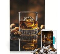 Rompecabezas para Adolescentes 1000 Whiskey on The Rocks Juegos relajantes decoración para el hogar Ideal para Decorar el Escritorio 38x52cm