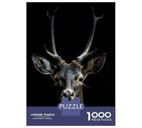 Rompecabezas para Adolescentes 1000 Wild Deer Portrait Rompecabezas DIY Juguetes Difícil Oferta Difícil como Regalos para Toda La Familia 52x38cm/1000pcs