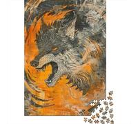 Rompecabezas para Adolescentes 1000 Wolf Head Art Print-1 Rompecabezas DIY Juguetes Difícil Oferta Difícil como Regalos para Toda La Familia 70x50cm/1000pcs