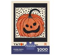 Rompecabezas para Adolescentes 1000 Yayoi Kusama Pumpkin Exhibition Poster Rompecabezas para Adultos Juegos Relajantes Decoración Perfecta Cumpleaños 38x26cm/1000pcs